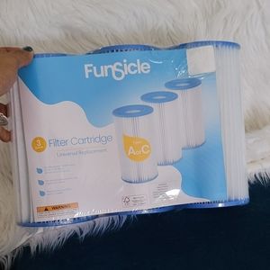 Funsicle 3 Pack Filter Cartridge Universal Replacement Type A or C